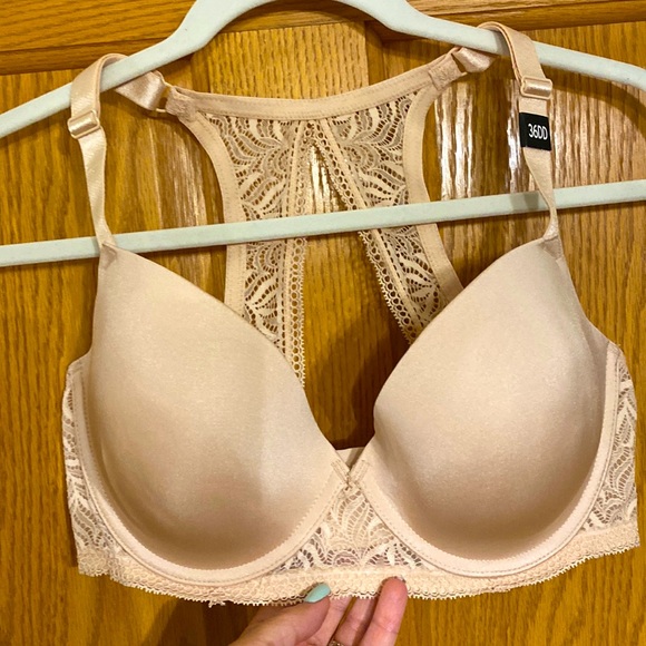 Paramour 2 pack. Beige underwire, lightly lined racerback & wine iridesc… - Picture 2 of 15
